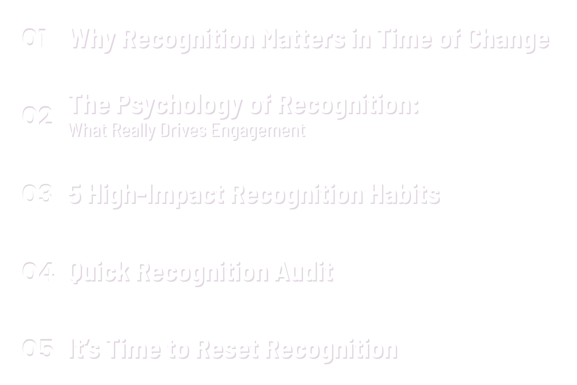 fundamentals of recognition - table of content 1 (7)-1